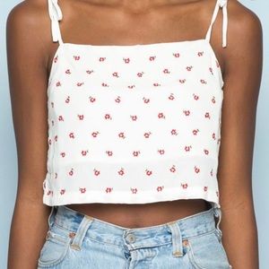 BRAND NEW WITH TAGS!! Old BRANDY MELVILLE tie floral tank!! From Italy❤️❤️❤️